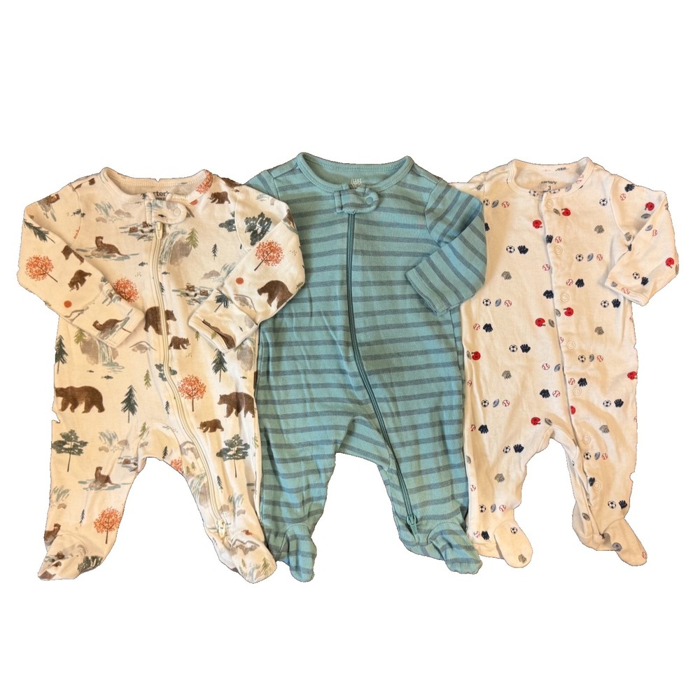 Baby Sleepers Boy 3 Months Outfits Clothes Carter's Sleep N Plays Rompers Footed
